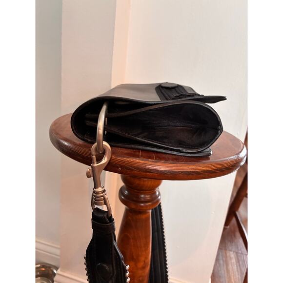 Black Leather Studded Zara Purse - Picture 7 of 9